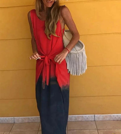 Lily - Elegant Two-Tone Sleeveless Dress