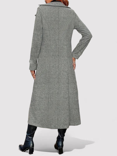 Long double-breasted coat with elegant design