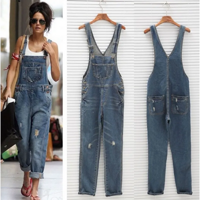 Anna - Vintage denim jumpsuit with pockets