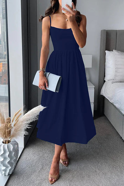 Eliana - Fitted midi dress with thin straps