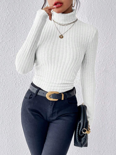 Women's casual and elegant turtleneck sweater