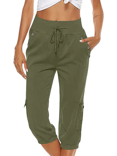 Vicky - Women's cargo pants with drawstring and elastic waist
