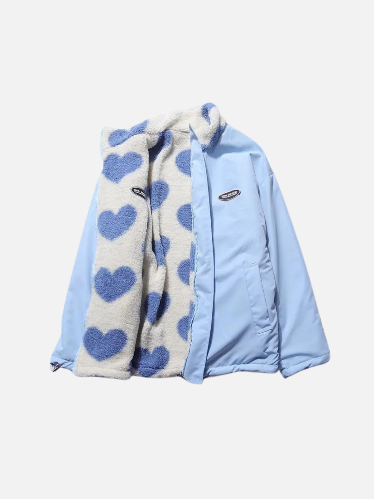 Cool autumn jacket with soft lining and heart print