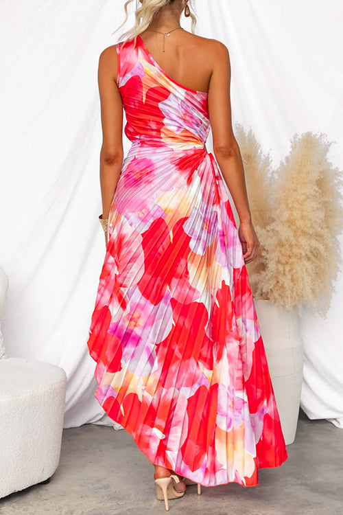 Elegant pleated dress for casual summer women