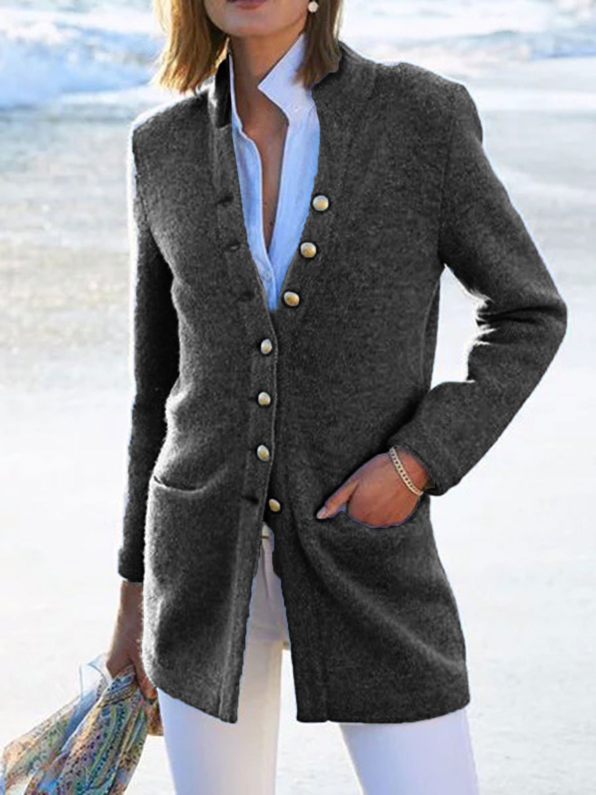 Elegant Long-Sleeved Coats for Women – Casual Wear Ideal for Any Season
