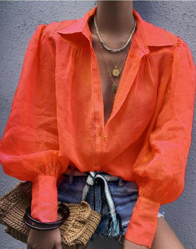 Elegant V-neck blouse for a stylish look