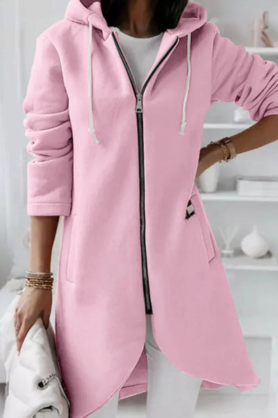 Daniela - Hooded and zip-up outdoor coat