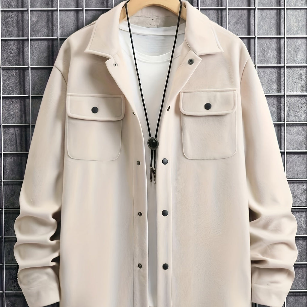 Men's plain jacket with pockets