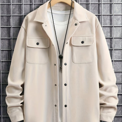 Men's plain jacket with pockets