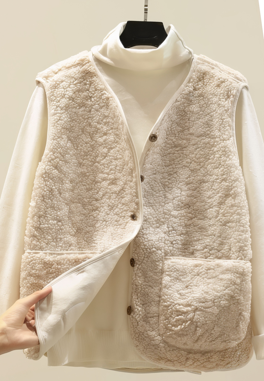 Cozy and warm women's vest ideal for cold days