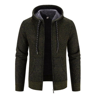 Men's winter jacket with hood and modern style