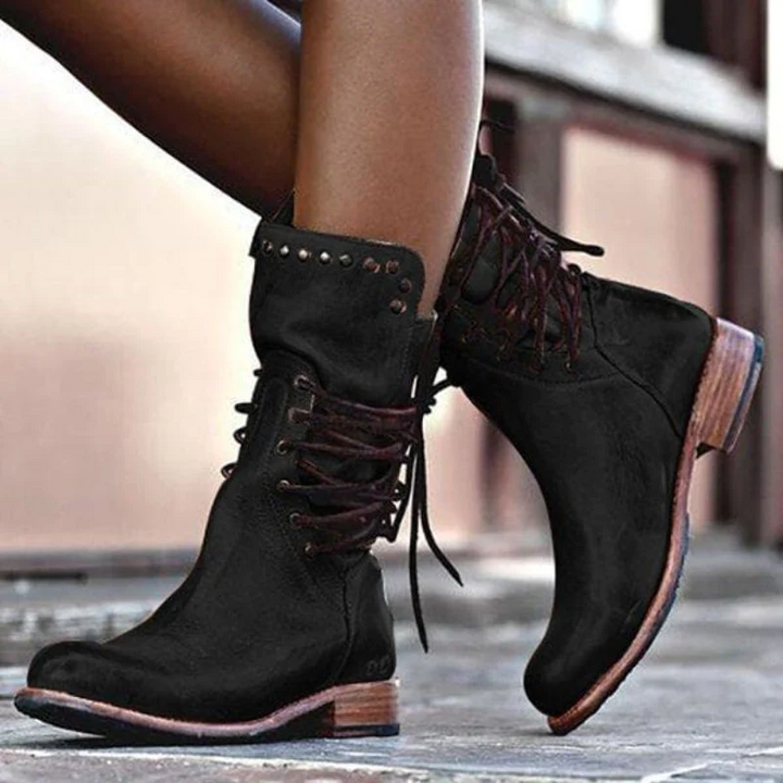 Stylish lace-up boots for confident steps