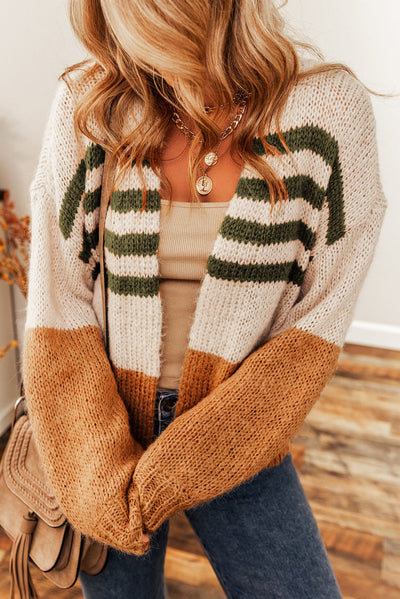 Elegant cardigan with striped design