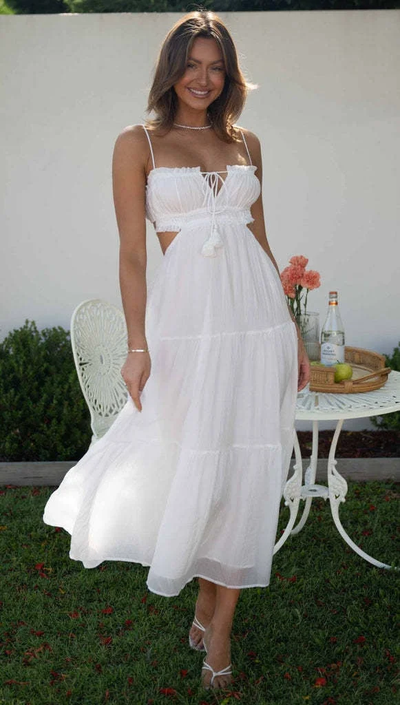 Emely - Women's Sleeveless Seam Flowy Maxi Dress
