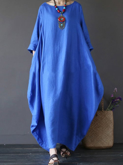 Alba - Women's loose-fitting plus-size dress