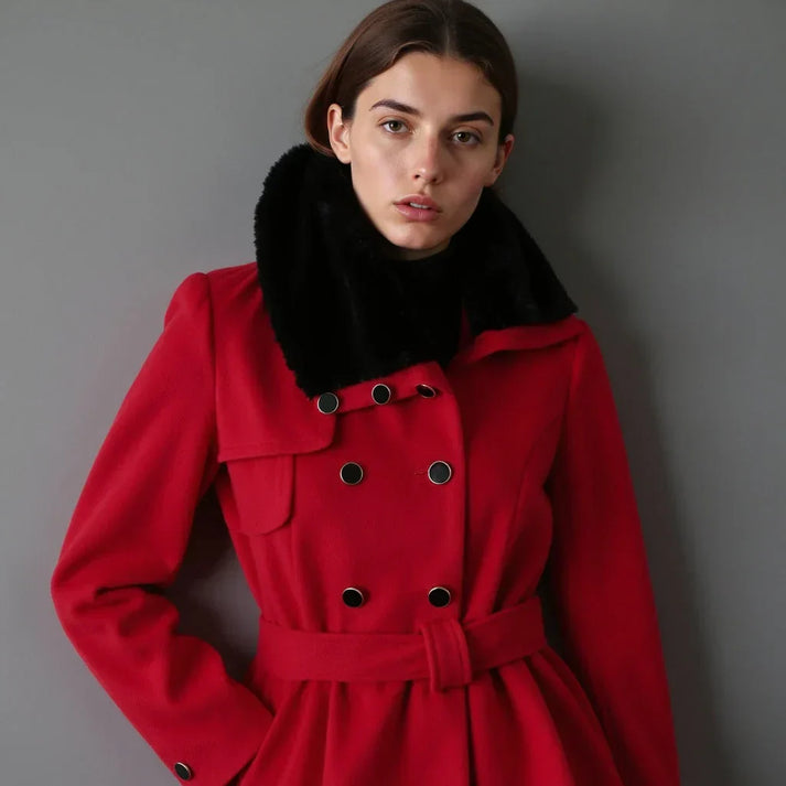 Warm women's winter coat designed for style and comfort