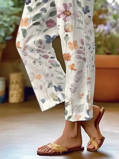 Yasmin - Floral Casual Loose Pants