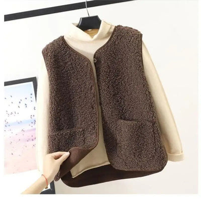Cozy fall vest with buttons