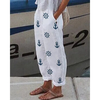 Lauren - Color Block Elastic Waist Pants