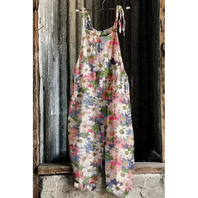 Brenda - Stylish Short-Sleeved Multicolor Jumpsuit