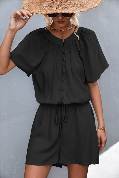 Ada - Jumpsuit with buttoned gathering detail