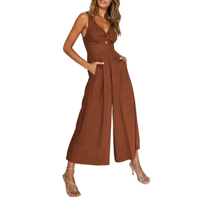Mila - 2024 New V-Neck Wide Leg Jumpsuits