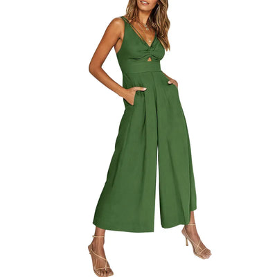 Mila - 2024 New V-Neck Wide Leg Jumpsuits