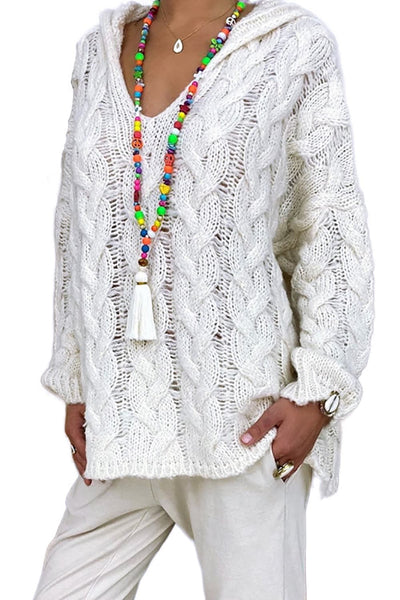 Charo - Hooded Knit Sweater
