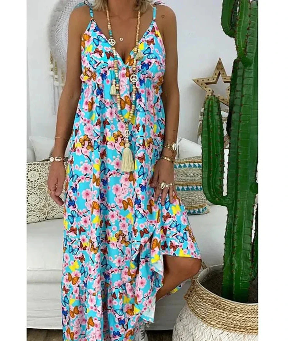 Marta - Floral Print Strappy Dress