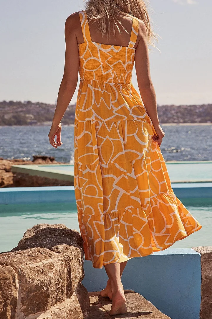 Mia - Printed dresses with thin straps and urban fashion patches