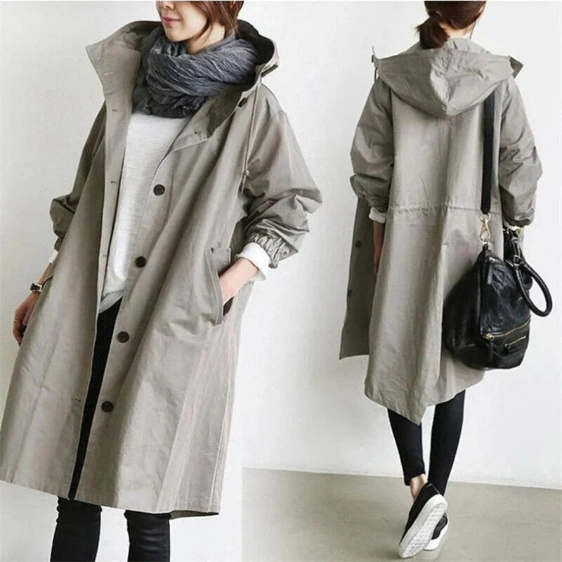 Waterproof jacket with hood for protection from wind and rain
