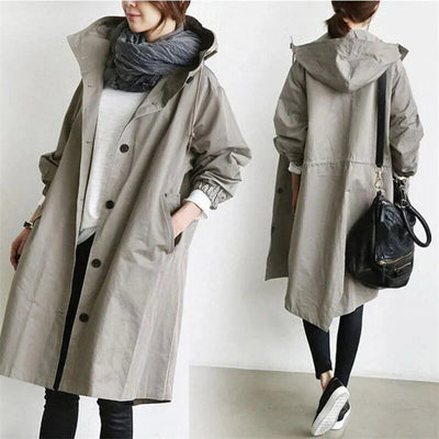 Waterproof jacket with hood for protection from wind and rain