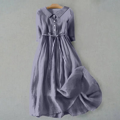 Delia - Elegant solid color dress