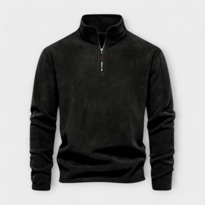 Men's Ribbed Cropped Cardigan with Tape - Lightweight and Comfortable Sweater