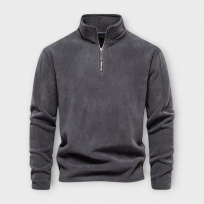 Men's Ribbed Cropped Cardigan with Tape - Lightweight and Comfortable Sweater