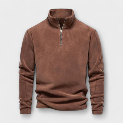 Men's Ribbed Cropped Cardigan with Tape - Lightweight and Comfortable Sweater