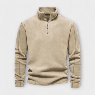 Men's Ribbed Cropped Cardigan with Tape - Lightweight and Comfortable Sweater