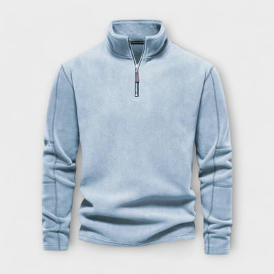 Men's Ribbed Cropped Cardigan with Tape - Lightweight and Comfortable Sweater