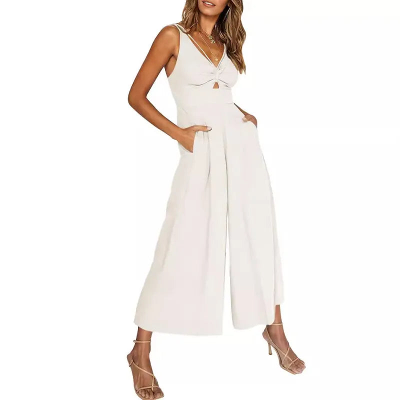 Mila - 2024 New V-Neck Wide Leg Jumpsuits