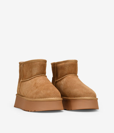 Comfortable winter platform ankle boots for women