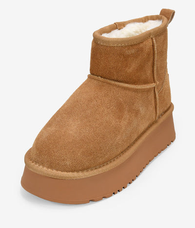 Comfortable winter platform ankle boots for women