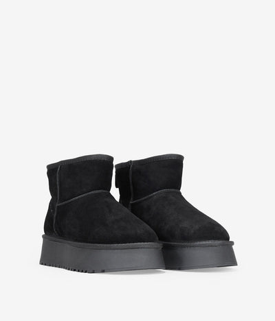 Comfortable winter platform ankle boots for women