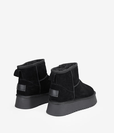 Comfortable winter platform ankle boots for women