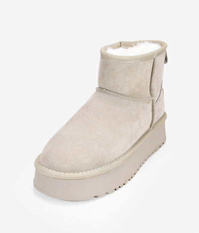 Comfortable winter platform ankle boots for women