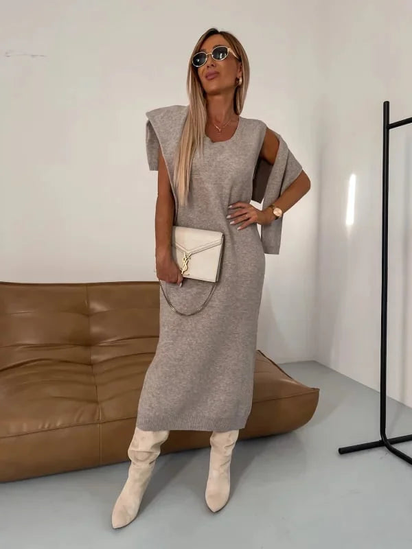 Turtleneck sweater and dress set