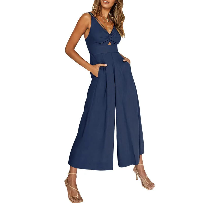 Mila - 2024 New V-Neck Wide Leg Jumpsuits