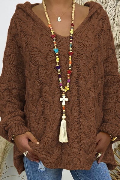 Charo - Hooded Knit Sweater