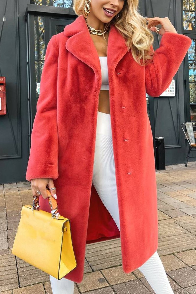Women's Winter Coat with Lapel and Quilted Style
