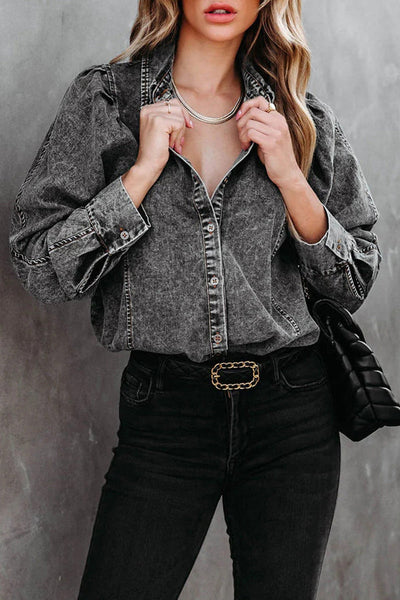 Solid Color Turn-Down Collar Streetwear Jacket