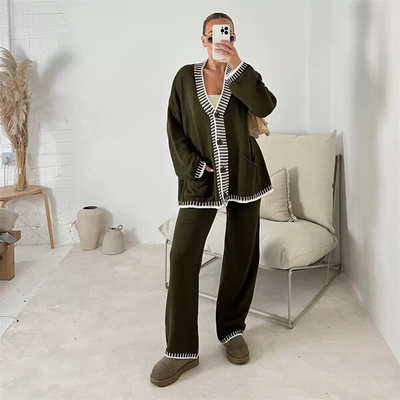 Universal women's set, elegant cardigan and elegant trousers